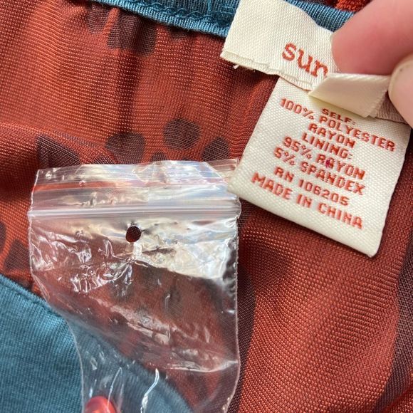 Sundance Abbie Velvet Burnout Button Front Blouse size Medium - Picture 6 of 8